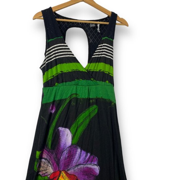 Desigual Septiembre Crochet Open Back   Maxi Dress  Small - Picture 7 of 9